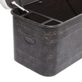 thumbnail image 6 of DecMode Metal Text Storage Bench with Cream Burlap Top and Champagne Typography, Brown, 6 of 15