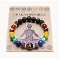 thumbnail image 3 of Pulseras hechas a mano con piedras de colores Pulseras de cristal con piedras naturales para hombres y mujeres Pulseras de energía para yoga y meditación, 3 of 5