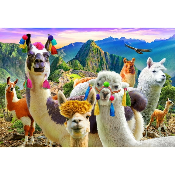 Mountain Llamas Jigsaw Puzzle 100 Piece by Vermont Christmas Company