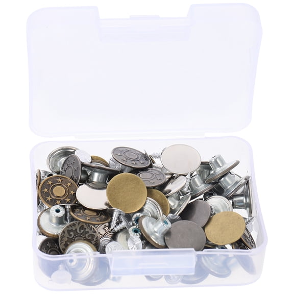 1 box of Clothing Jeans Detachable Fastener Button Replacement Jean Buttons