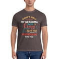 thumbnail image 3 of Dont Mess With-Me My Grandma Is Crazy Men'S Basic Short Sleeve T-Shirt Coffee Small, 3 of 5