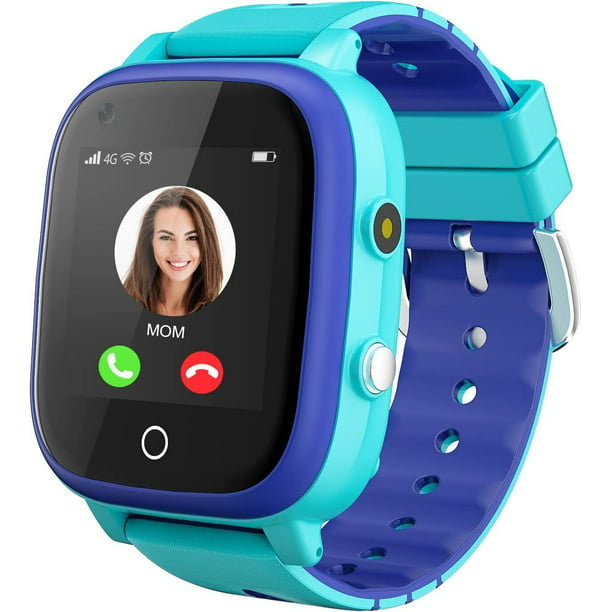 Shanna Smart Kids - 4G Smartwatch with GPS Tracker Real Positioning, SOS Video Call Message Alarm Clock Camera Waterproof Wristwatches for Girls(Blue) - Walmart.com