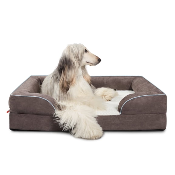Laifug Orthopedic Premium Memory Foam Dog Bed, Dog Sofa with Washable and Removable Suede Cover, Waterproof Liner and Non-Slip Bottom