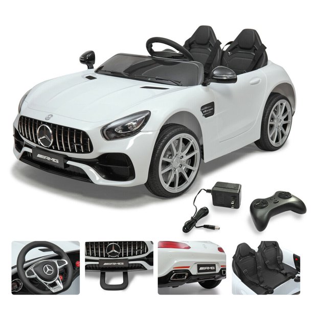 Benz Gt Electric Car Lz 920 Dual Drive Ride On Car Remote Control 2 4g Radio Parental Control Opening Doors Gift For Kids Boys Girls White Walmart Com Walmart Com