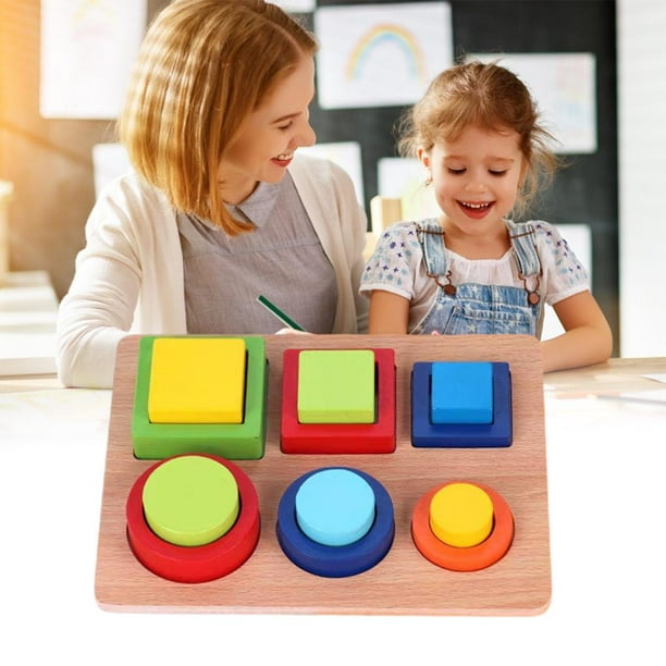 Tablero de rompecabezas a con forma de Montessori Clasificación 3D Aprendizaje Desarrollo educativo Juguete sensorial D Hugo tablero de partido de forma