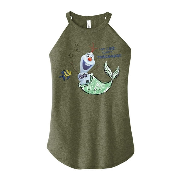 Frozen - Olaf Presents - Olaf Ariel -Juniors High Neck Tank Top