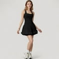thumbnail image 3 of Women's Tulle Mini Skirt with Soft Lining and Layered Ruffle Hem for a Whimsical Ballet-Inspired Look - Large, Black, 3 of 7