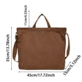 thumbnail image 3 of Luvior Women’s Canvas Tote Shoulder Bag – Large Capacity Vintage Handbag with Multi-Pockets, Versatile 2-in-1 Carry for Daily Commute and Travel Brown, 3 of 4