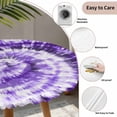 thumbnail image 6 of Purple Ombre Fitted Tablecloth with Elastic Edged, Round Table Cloth for Dining Table, Modern Abstract Tie Dye Painting Art Waterproof Oil Proof Table Cover for Indoor Outdoor 55"-60", 6 of 8