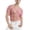 Hot Pink, variant on UVEASISHA Fishnet Shirts for Men Sparkle Rhinestones Short Sleeve Tops Mesh Hollow Out Party T Shirts Shiny Rave Festival Shirt Red M