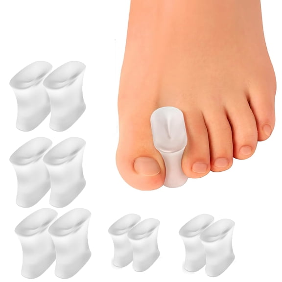 Gel Toe Separators –12Pack Bunion Pads Toe Spacers for Straightening Overlapping Toes, Bunions, Calluses – Soft Silicone Bunion Corrector for Men and Women