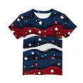 thumbnail image 2 of Cethrio Boys 4th of July T-shirts, Crew Neck Pullover Summer Casual Graphic Tees Multicolor Size 14-16, 2 of 4