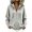 Gray, variant on Women's Sweater Coat Zip up Hooded Knit Long Sleeve Outwear Casual Loose Pockets Jackets