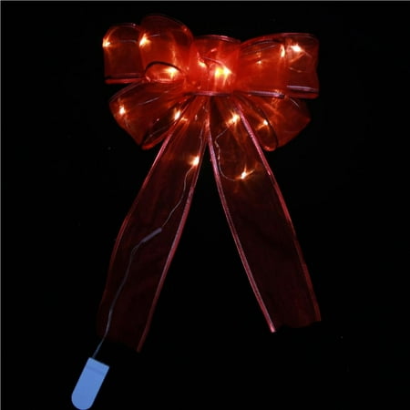 

Glowing Christmas Transparent Bow Hanging Pendant Up String Hanging Bow Ornaments Lamp Light for Christmas Tree and Garden
