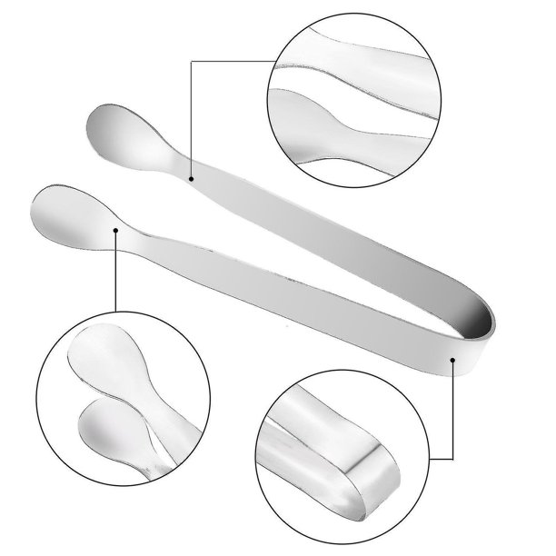 10 Uds. Mini pinzas para hielo pinzas para azúcar pinzas pequeñas de acero inoxidable para servir