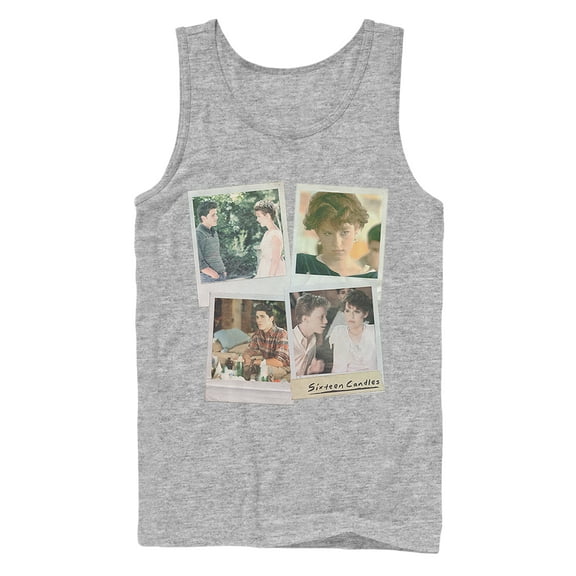 Men's Sixteen Candles Character Polaroids Tank Top Athletic Heather X Large