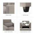 thumbnail image 4 of Stockton Accent Chair with Arms in Beige Herringbone Fabric, 4 of 8