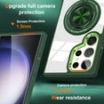 thumbnail image 4 of Allytech Crystal Clear Case for Samsung Galaxy S23 Ultra with 360° Rotatable Ring Holder Kickstand, [Compatible with MagSafe] Soft Bumper + Hard PC Hybrid Protective [Non-Yellowing] Case, Green, 4 of 7