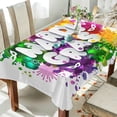 thumbnail image 4 of SKYSONIC Mardi Gras Tablecloth Waterproof Washable Polyester Square Table Cover Durable Tablecloth for Kitchen Dining Table Party Decor (54 X 72 Inch), 4 of 7