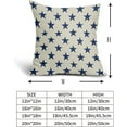 thumbnail image 5 of 4th of July Pillow Covers 18x18 Set of 2 Navy Blue Star Americana Independence Day Patriotic Decorative Outdoor Throw Pillow Cases Farmhouse Decor for Sofa Couch Bed Fourth July Holiday Decorations, 5 of 6