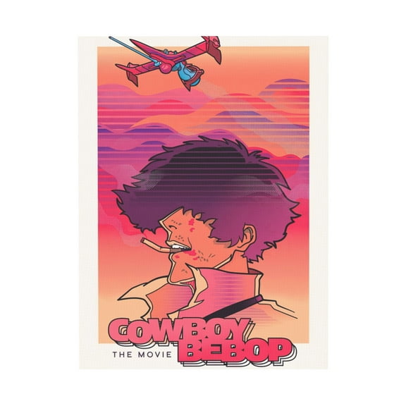 Qingyee Anime Canvas Poster Polyester Multi Size Decorative Poster,Cowboy Bebop Poster Anime Paint Decorative Poster