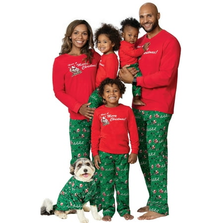 

AMILIEe Family Parent-Child Christmas Pajamas Set Long Sleeve Nightwear Sleepsuit Loungewear