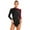 Burgundy, variant on Womens Gymnastics Dance Leotard Long Sleeve Mock Neck Patchwork Sports Jumpsuit Purple L