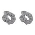 thumbnail image 2 of Motique Accessories Set of 2 Solid Hair Scrunchies for Adult Women (Light Grey), 2 of 6