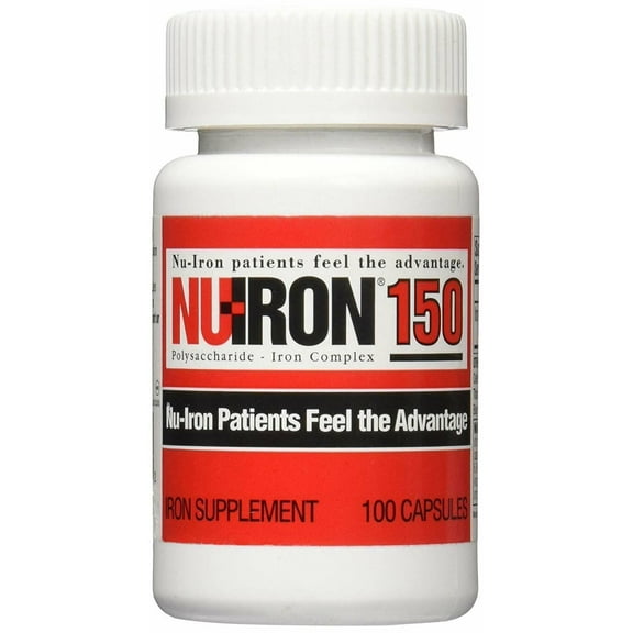 Nu-Iron 150 Capsule Supplements, 100 Count