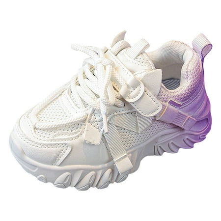 GEWSEY Toddler Girl Shoes Baby Boy Girl Shoes Non Slip Sneakers Breathable Lightweight Toddler First Walking Shoes Purple 30