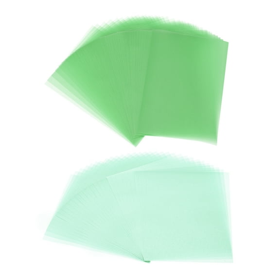 Uxcell 60 Sheets Vellum Paper 8.5 x 10.98 inch, Printable Translucent Paper for Invitations Green, Light Blue