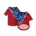 thumbnail image 2 of Small Dog Shirt American Flag Themed Lightweight Pullover, 1 Pc Red Breathable Pet Sweatshirt for Small Dog Owners, 2 of 5