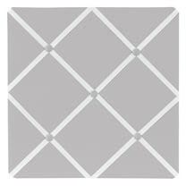 Sweet Jojo Designs Trellis Grey and White Photo Memo Board