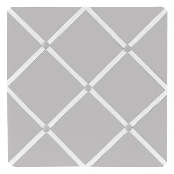 Sweet Jojo Designs Trellis Grey and White Photo Memo Board