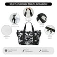thumbnail image 3 of Travel Duffle Bag Black Grey White Camouflage Travel Tote Bags Carry on Luggage Waterproof Weekender Bags with Top Handle Adjustable Shoulde Strap for Travel Gym, 3 of 5