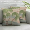thumbnail image 3 of Creowell  Thibaut French Fabric Willow Tree Green Pink Check Throw Pillow Cover,Traditional Checkered Decorative Pillow Cases Square Cushion Covers for Sofa Couch, 3 of 5