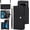 Black, variant on MYKOMI Phone Case for Google Pixel 9/Pixel 9 Pro, PU Leather Wallet Case with Card Holder Wrist Strap Kickstand Shockproof Protective Cover Case