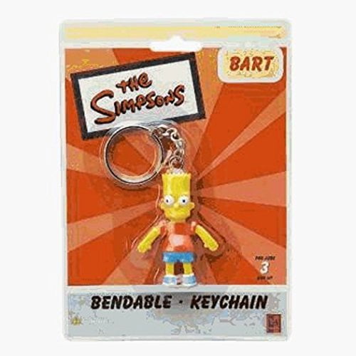 Key Chain - Simpsons Bart 3" Bendable Rubber Figure Toys Gifts New kr-301