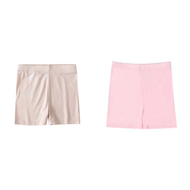 (2-Pack) Rinsvye Kids Girls Dance Shorts Underwear Girls 7 Solid Color Breathable Bike 4T Girls Underwear Shorts Girls Seamless Underwear Young Girl 6 Underwear