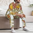 thumbnail image 7 of Honeii Ducks and Flowers Pattern Mens Pajamas Set,2pcs Men's Lounge Long Sleeve Sleep Shirt and Pajama Bottoms Sleepwear Set,Mens Pjs Sets-X-Large, 7 of 7