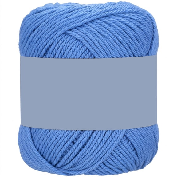 100% Cotton Medium Weight Yarn, Worsted Gauge 4 Knitting and Crochet Yarn, 2.5oz 120yds Soft Yarn for Blankets and Scarves, Machine Washable Craft Yarn for Beginners and Experts, Blue
