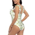 thumbnail image 4 of One Piece Swimsuit Women, Cute Lizard Gecko Green_D Ruffled Tummy Control Swimsuit Push Up Bathing Suit For Women, 4 of 8