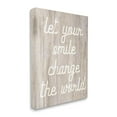 thumbnail image 3 of Stupell Let Your Smile Change The World Rustic Inspirational Painting Gallery Wrapped Canvas Print Wall Art, 3 of 5