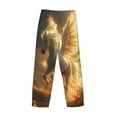 thumbnail image 3 of Vsdgher Golden Winged White Horse Print Mens Pajama Pants Sleep & Lounge Pants, PJ Bottoms With elastic waistb and Pockets, 3 of 5