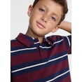 thumbnail image 4 of Wonder Nation Boys' Stripe Pique Knit Polo Shirt with Short Sleeves, Sizes 4-18, 4 of 7