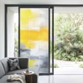 thumbnail image 2 of Non-Adhesive Static Cling Window Tint, Yellow Grey Ombre Window Privacy Film Frosted, Oil Painting Modern Abstract Art Insulated Windows Frosted Films for Living room, 35.4 x 78.7 Inches, 2 of 9
