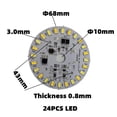 thumbnail image 3 of 5 uds 12W círculo luz Control remoto Panel LED Panel de lámpara de iluminación Solar Ndcxsfigh Libre de BPA, 3 of 3