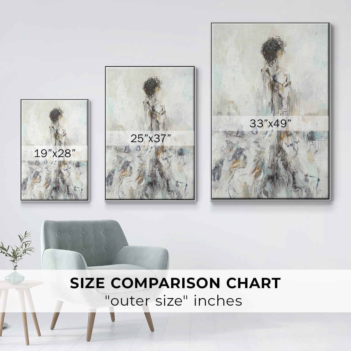 Romantic Reflection II Framed Premium Gallery Wrapped Canvas - Ready to Hang - 25 x 37 - White Floating Frame