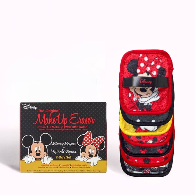 MakeUp Eraser, 7-Day Set, Erase All Makeup With Just Water, Including Waterproof Mascara, Foundation, Lipstick, and More - Mickey & Minnie 7-Day Set © Disney