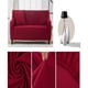 thumbnail image 5 of Spandex Stretch 1/2/3 Plazas Sofá Funda De Sofá Funda Antideslizante Decoración Antimacasar Loveseat Dark Red Yotijar Cubierta de sofá hecha punto, 5 of 7